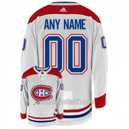 Män Ishockey Montreal Canadiens Tröja med eget tryck  Adidas Vit Authentic